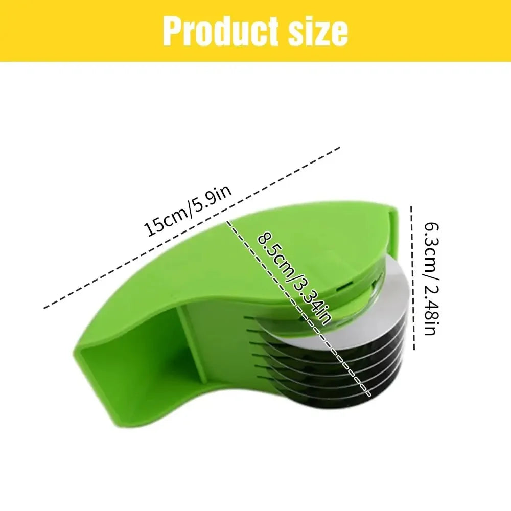 Multi-Blade Manual Vegetable Roller Chopper