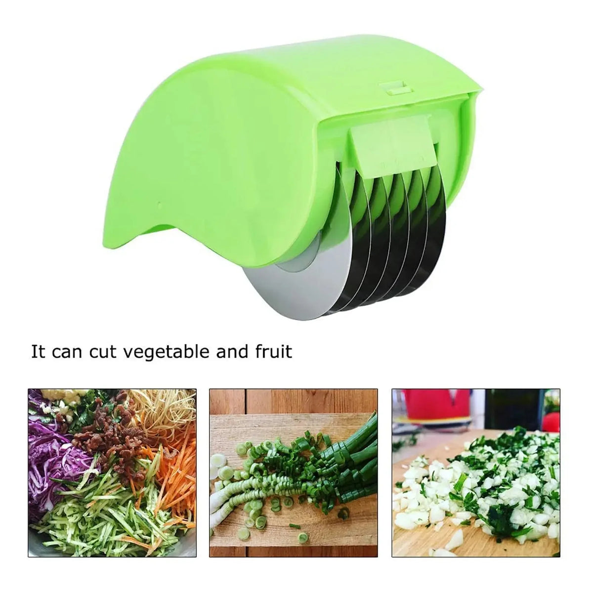 Multi-Blade Manual Vegetable Roller Chopper