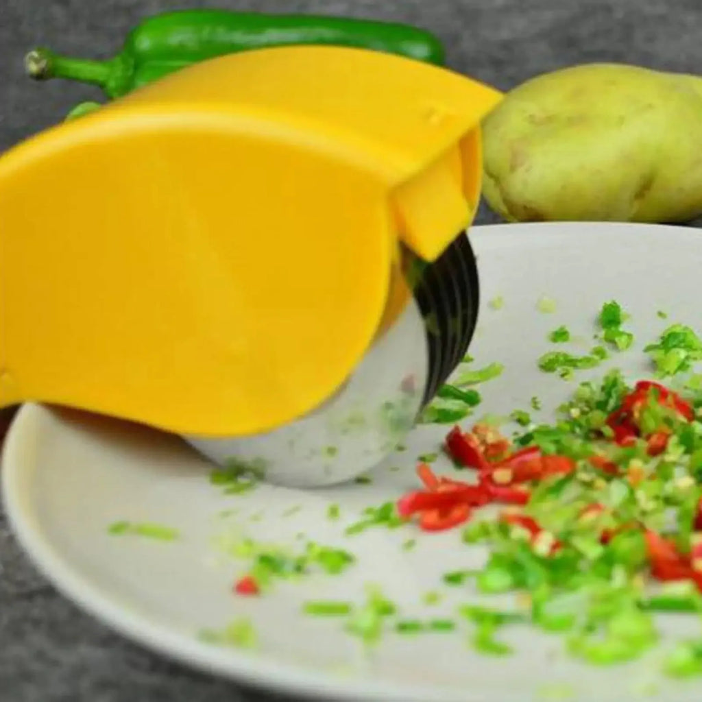 Multi-Blade Manual Vegetable Roller Chopper